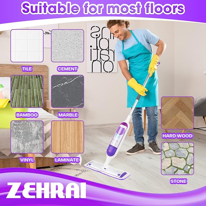 6 Pack Reusable Microfiber Mop Pads - Image 7
