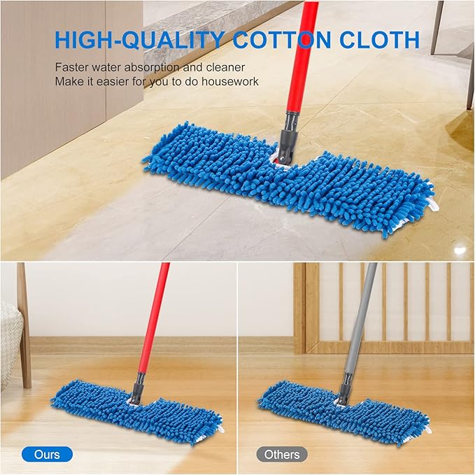 4 Pack Chenille Mop Heads Replacements Compatible - Image 7