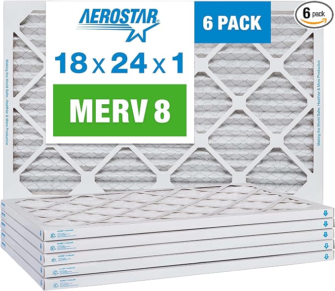 Aerostar 18x24x1 MERV 8-6 Count by AirFiltersDelivered