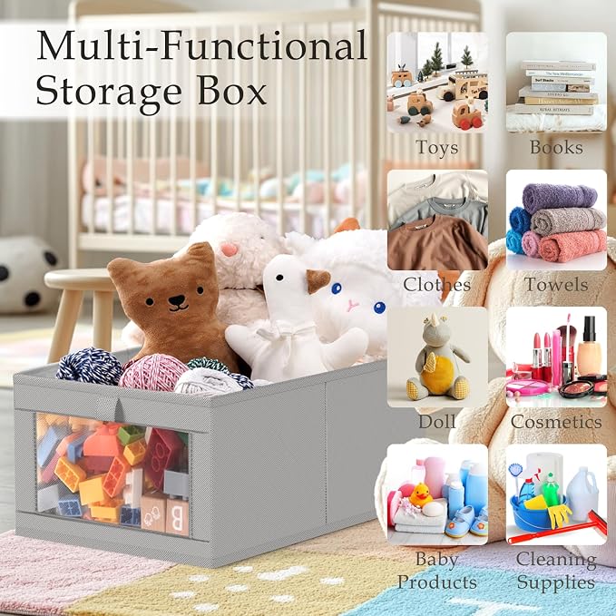 Criusia 8 Pack Linen Closet Organizers and Storage, Large Linen Closet Baskets - Image 8