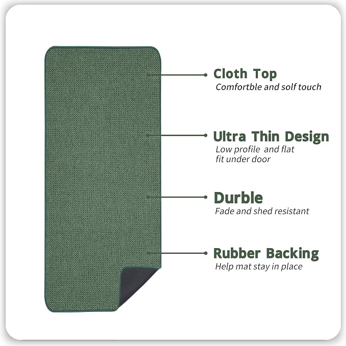 Bath Mat, Ultra Thin Bathroom Runner Rugs, Large Bath Mats - Image 2