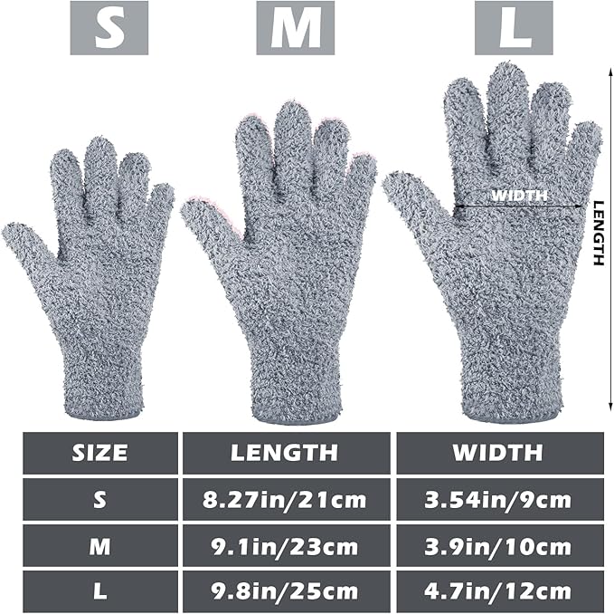 Patelai 3 Pairs Microfiber Plant Dusting Gloves Leaf Cleaning Gloves - Image 3