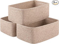 3 Pack Small Storage Baskets for Organizing, Cute Woven Decorative Gift Baskets by OIASKET