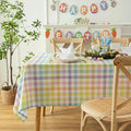 Waterproof Plaid Easter Tablecloth Fabric by Essifunia