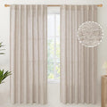 YoungsTex Linen Semi Sheer Curtains 72 Inch Length 2 Panels by YoungsTex