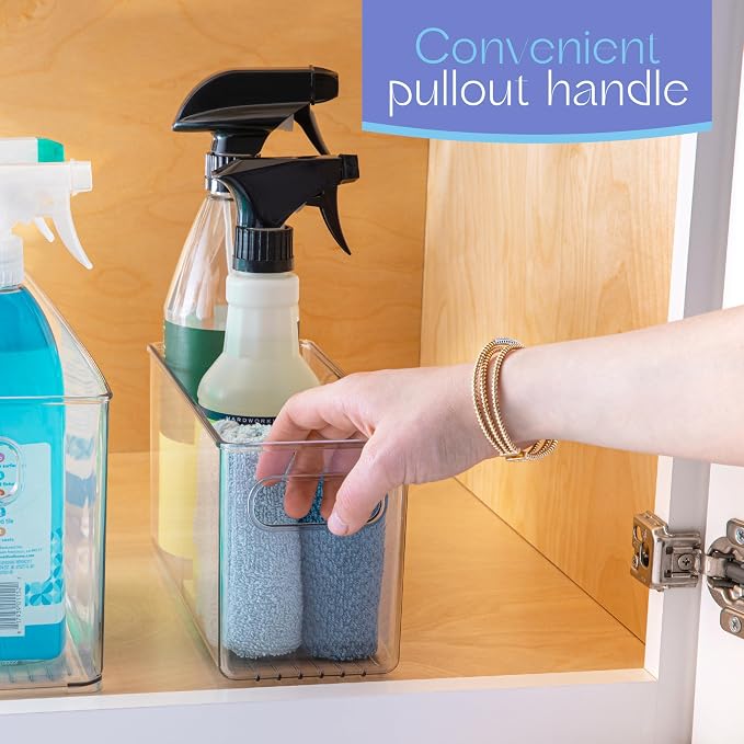 Plastic Food Storage 2 Pack Clear Container Bin - Image 2