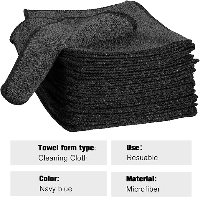 Tanlade Microfiber Cleaning Cloth 6"x6" Cleaning Rags Reasonable Kitchen Towels - Image 3