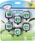 Air Jungles Green Tea Scent Car Air Freshener Clip, 6 Vent Clips, 4ml Each by AirJungles