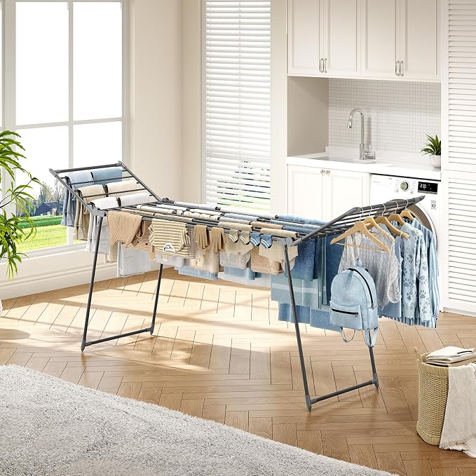 APEXCHASER Clothes Drying Rack Foldable, Large Drying Rack Clothing Retractable - Image 4