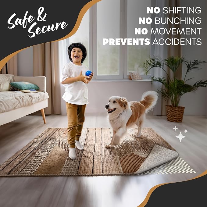 Nevlers 2'x6' Under Rug Non Slip Pad | White PVC Foam Non Slip Rug Pads | Open - Image 4