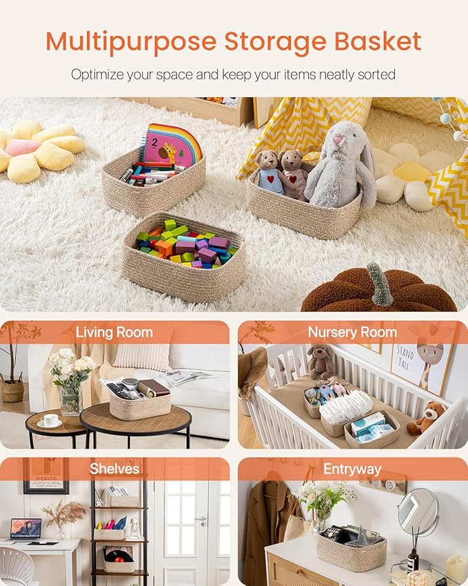 Small Woven Basket, Storage Basket - Image 3
