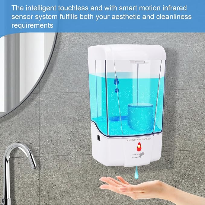 Automatic Soap Dispenser Wall Mounted: 700ml/23.7oz Commercial Hand Soap - Image 4
