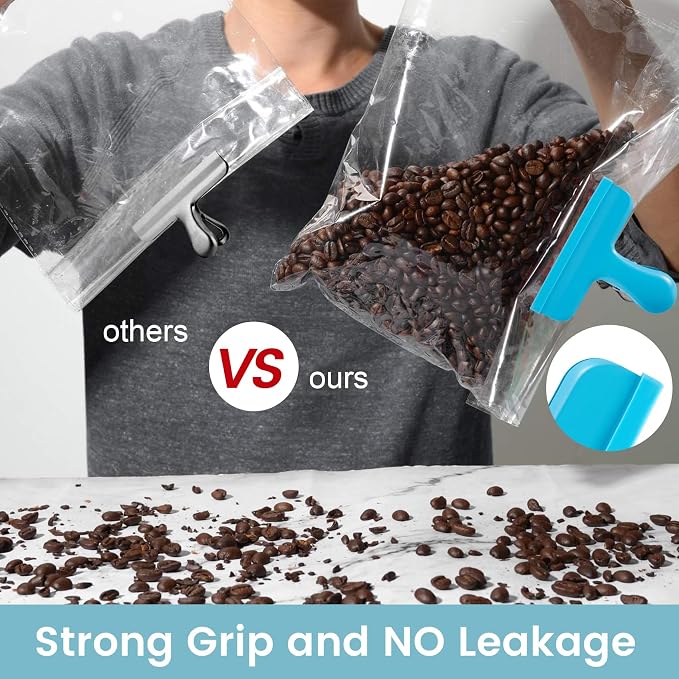 HOUSE AGAIN 8 Pack Stainless Steel Chip Bag Clips Covered - Image 6