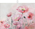 Pink Poppy Flower Dish Drying Mat by VisittheDuibelproduct