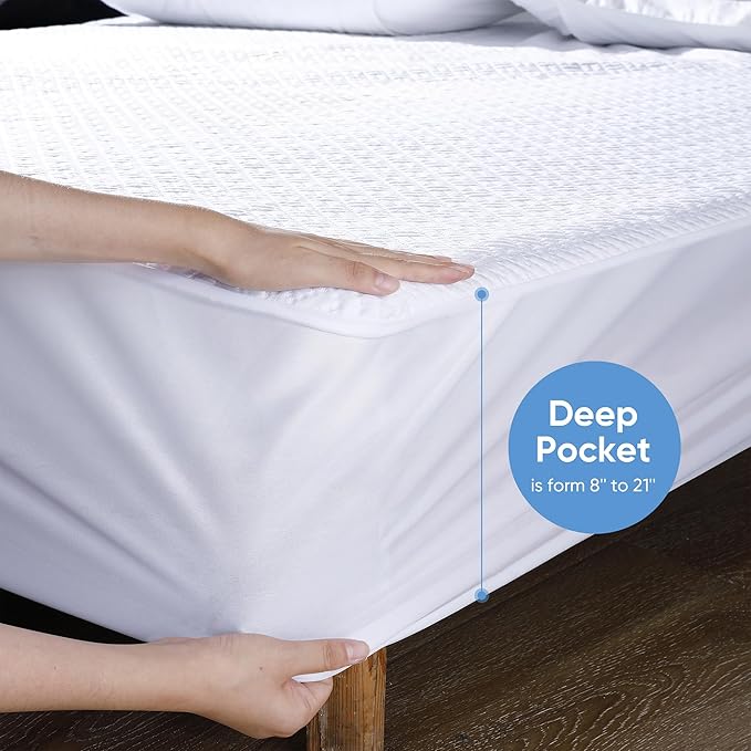 Cooling Waterproof Mattress Protector Twin XL Size, Mattress Cover 3D Air - Image 5