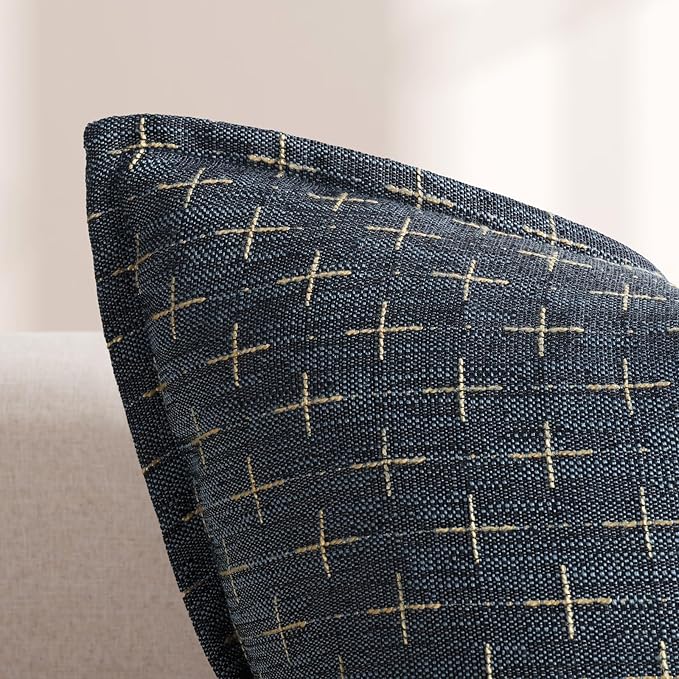 ZWJD Pillow Covers 18x18 Set of 2 Soft Polyester Textured Pillow Covers - Image 2