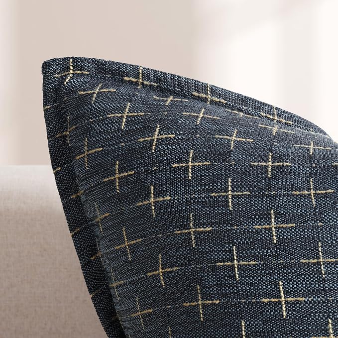 ZWJD Pillow Covers 16x16 Set of 2 Soft Polyester Textured Pillow Covers - Image 2