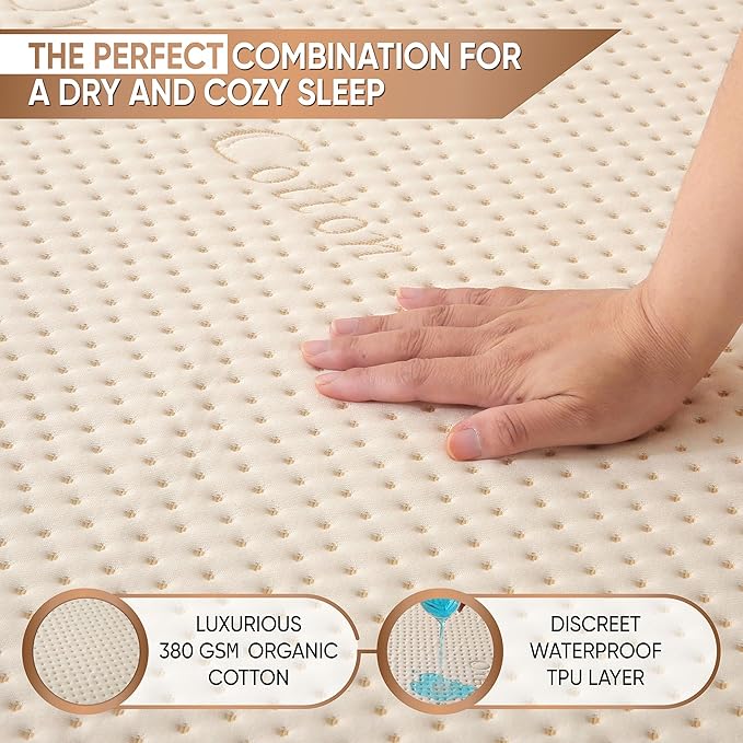 Luxury Waterproof Organic Mattress Protector Full - Image 2