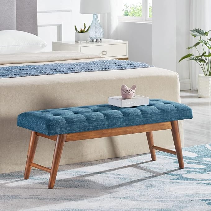 Amazon Basics Modern Haraden Upholstered Button-Tufted Bench - Image 4