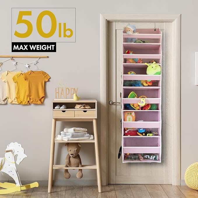 HOMELUX THEORY 2 PC Heavy Duty Over the Door Organizer 55x14x6.7, 6 Large Front - Image 5