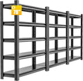 78" H 47.2" Wide 3 Pieces Garage Shelving, Thickened Heavy Duty Metal by HzdbhdGarageShelving