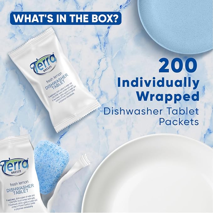 Individually Wrapped Dishwasher Tablets | Dishwasher Detergent | Dish Soap Pods - Image 3