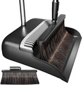 Broom and Dustpan Set for Home, Extra Brush Head & 51.6" Adjustable Long Handle by CTIME