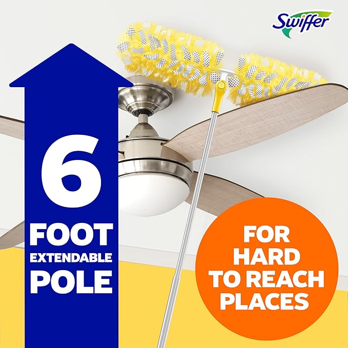 Swiffer Duster Kit with 6 ft Super Extendable Handle, Heavy Duty Starter Kit - Image 5