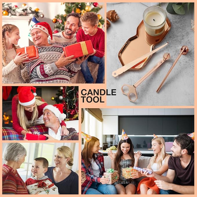 3-in-1 Candle Accessory Set, Wick Trimmer, Candle Snuffer, Wick Spoon, - Image 7