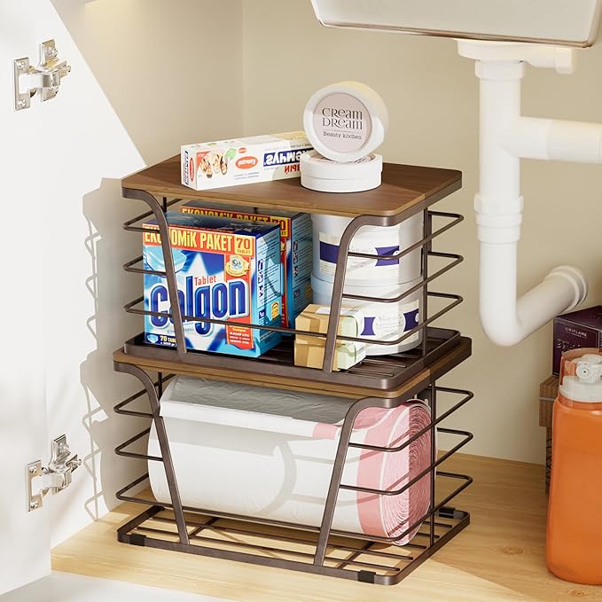 Extra Large 2 Pack Stackable Storage Pantry Organizers and Storage, Wall Mount - Image 5