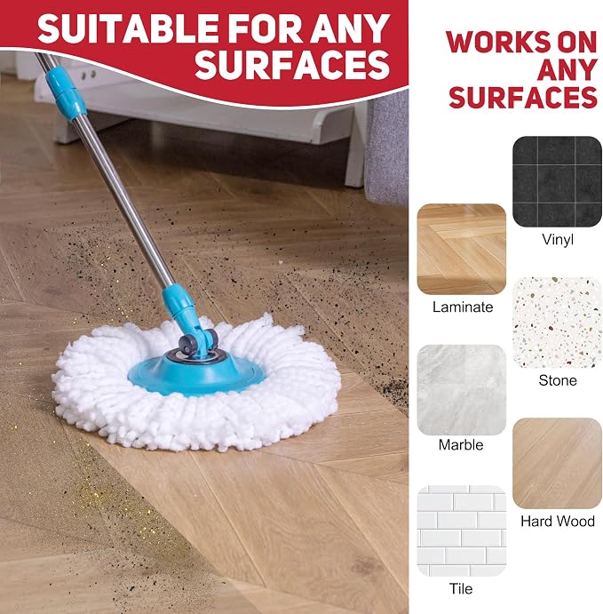 4-Pack White Mop Replacement Heads - Image 5