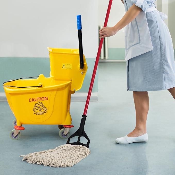 Matthew Cleaning 20oz 6Pack Cotton Floor Mop, Cotton Looped-Open String Heavy - Image 5
