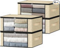 HomeHacks Storage 4-Pack Clothes Organizer Storage Bags Foldable Storage Box by HomeHacks