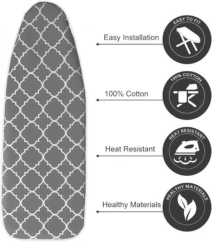 Ironing Board Cover with Two 5MM Thick Feltpads, Fits Standard Ironing Boards - Image 4