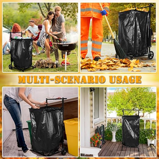 Leaf Bag Holder, Trash Bag Holder Stand, Lawn Bag Holder, Adjustable Outdoor - Image 4