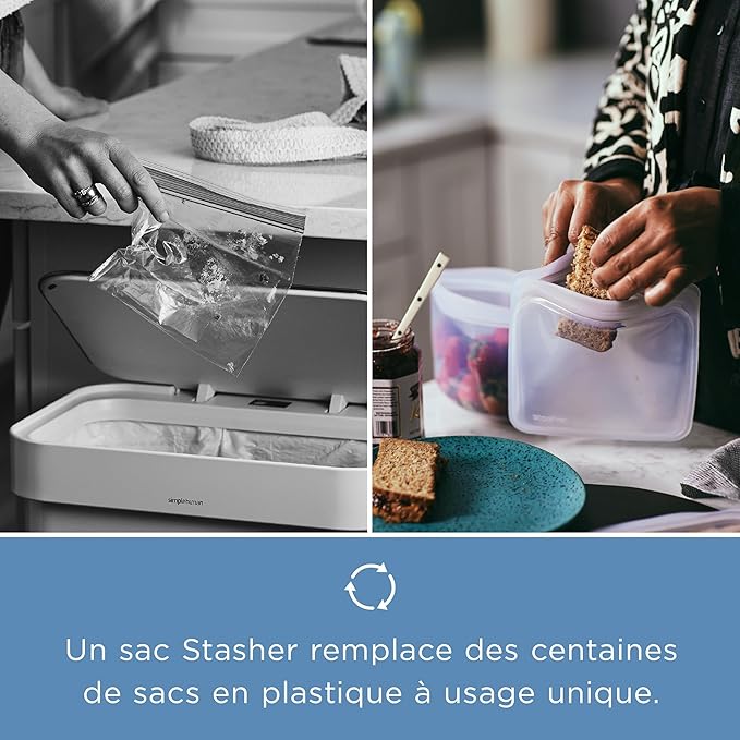 Stasher Premium Silicone Reusable Food Storage Bags, Lunch Bag, Travel - Image 8