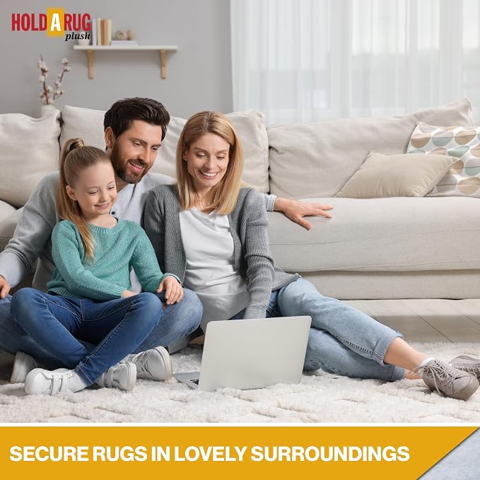 Hold-a-Rug Plush 5' x 8' Nonskid, Nonslip Rug Pad, Reversible Gripper, ¼ Thick - Image 5