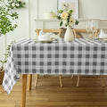 Classic Gingham Buffalo Tablecloth Fabric by Essifunia