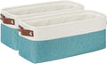 DULLEMELO Small Bathroom Closet Storage Baskets Canvas Fabric Storage Bins by DULLEMELO