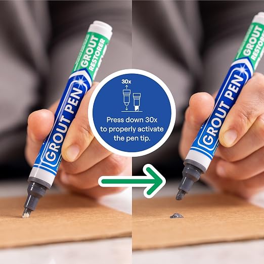 Grout Pen Dark Grey Tile Paint Marker: Waterproof Grout Paint, Tile Grout - Image 3