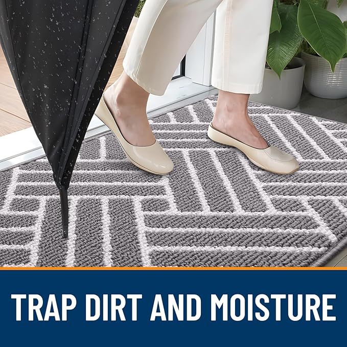OLANLY Indoor Door Mat, 32x20 Inch, Dirt Resistant and Absorbent, Non-Slip - Image 2