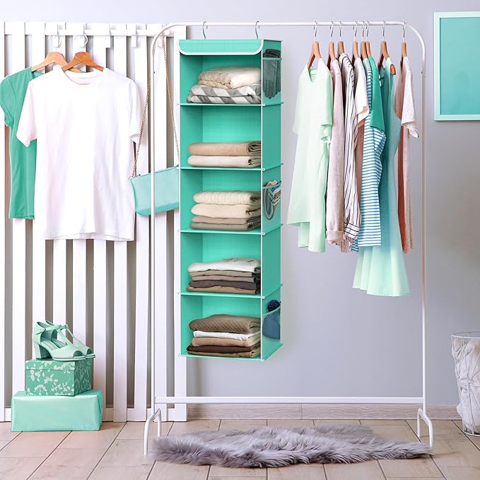 Simple Houseware 5 Shelf Hanging Closet Organizer - Image 5