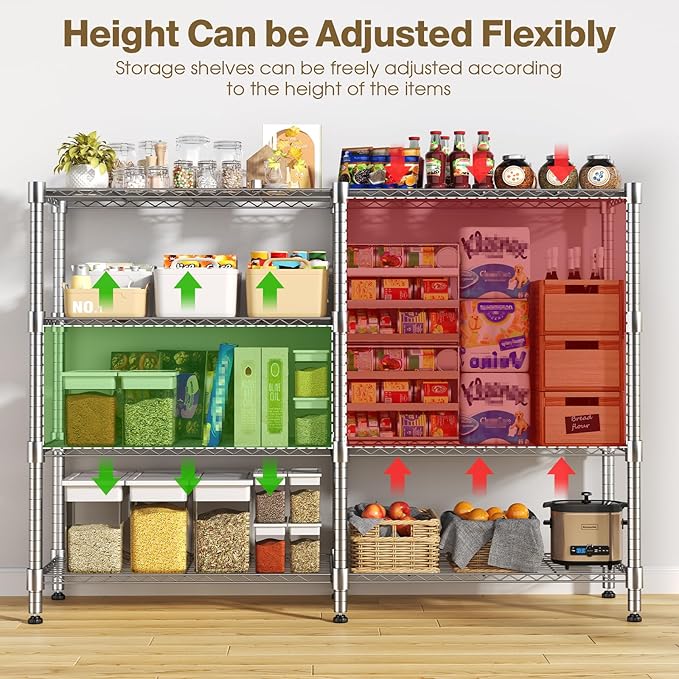 Himimi 4-Tier Adjustable Metal Shelving - Image 7
