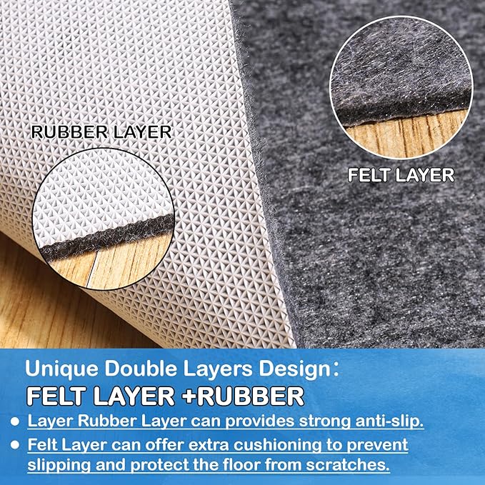 Non-Slip Rug Pads 1/4” Thick, 2x10Ft Waterproof Rugs Non Skid Rug Pad - Image 7