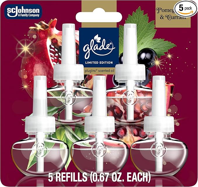 Glade PlugIns Refills Air Freshener, Pomegranate & Currant, Scented and by Glade