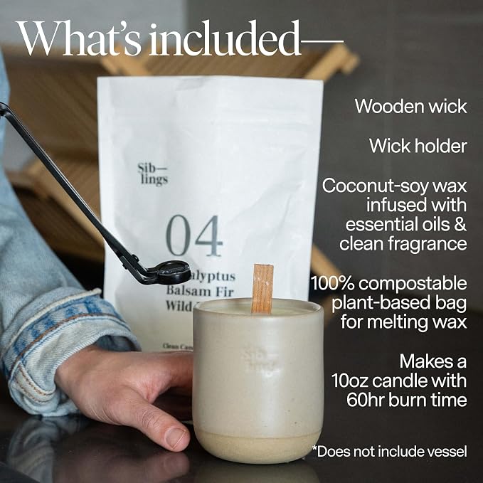 Siblings Candle Making Kit | DIY Coconut-Soy Wax Candle Kit - Image 2