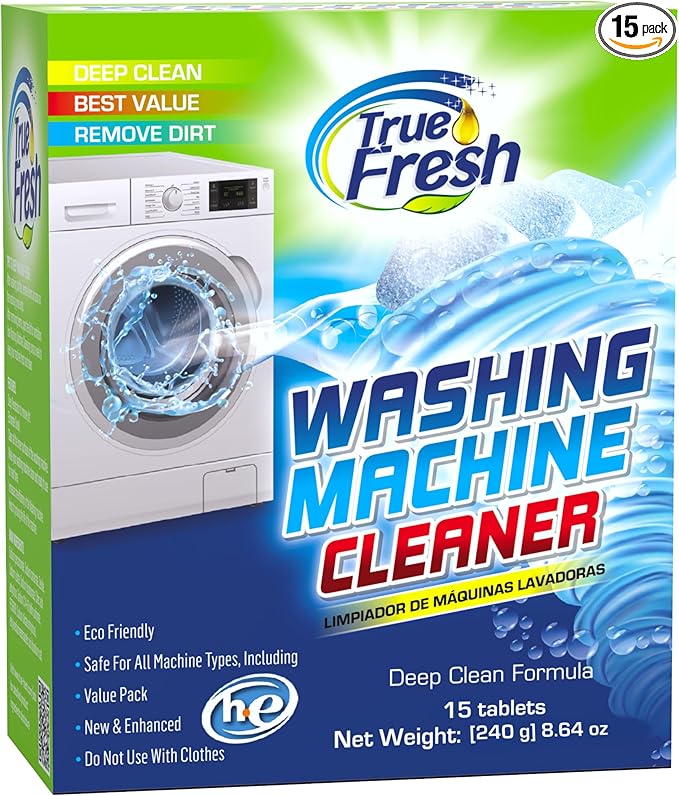 True Fresh Washing Machine Cleaner Tablets, 15 Solid Deep Cleaning Tablet by TrueFresh