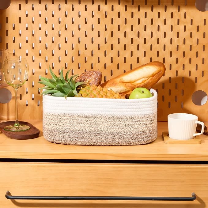 Small Storage Baskets for Organizing | Closet Organizer Bins | Shelf Toy Basket - Image 5