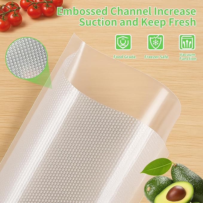 MakMeFre 150 Count Vacuum Sealer Bags 50 of Each Size 50 Pint 6"X10", 50 Quart - Image 5