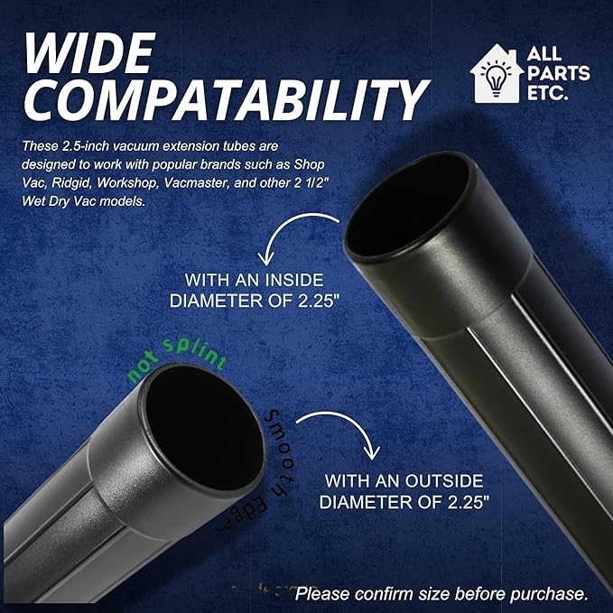 2.5 Inch Vacuum Extension Wands 19" Long - Image 4